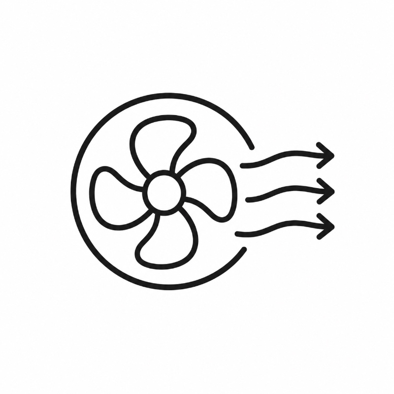 Ventilation or cooling provisions can be integrated according to the battery system's thermal design