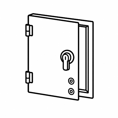control cabinet door and hardware icon