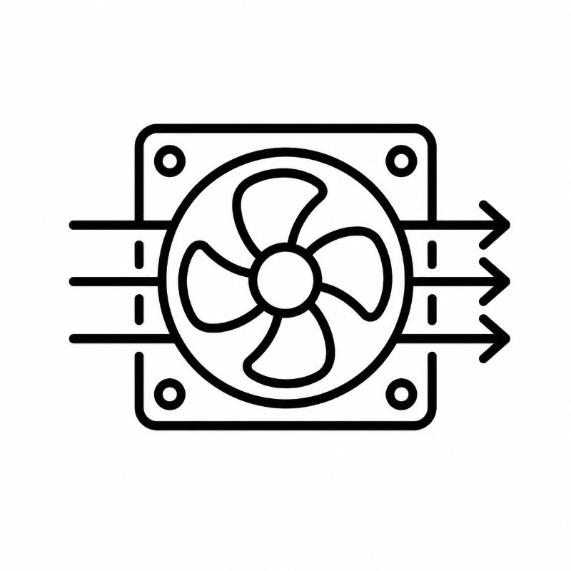 control cabinet Fan and Airflow