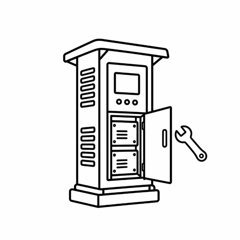 EV Charging Cabinet Service Access Icon