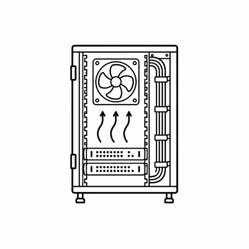 Network Server Rack Cabinet Airflow & Cable Management