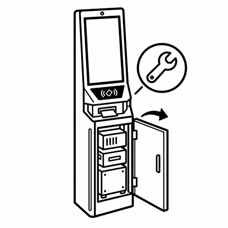 Self Service Kiosk Enclosure Service Access