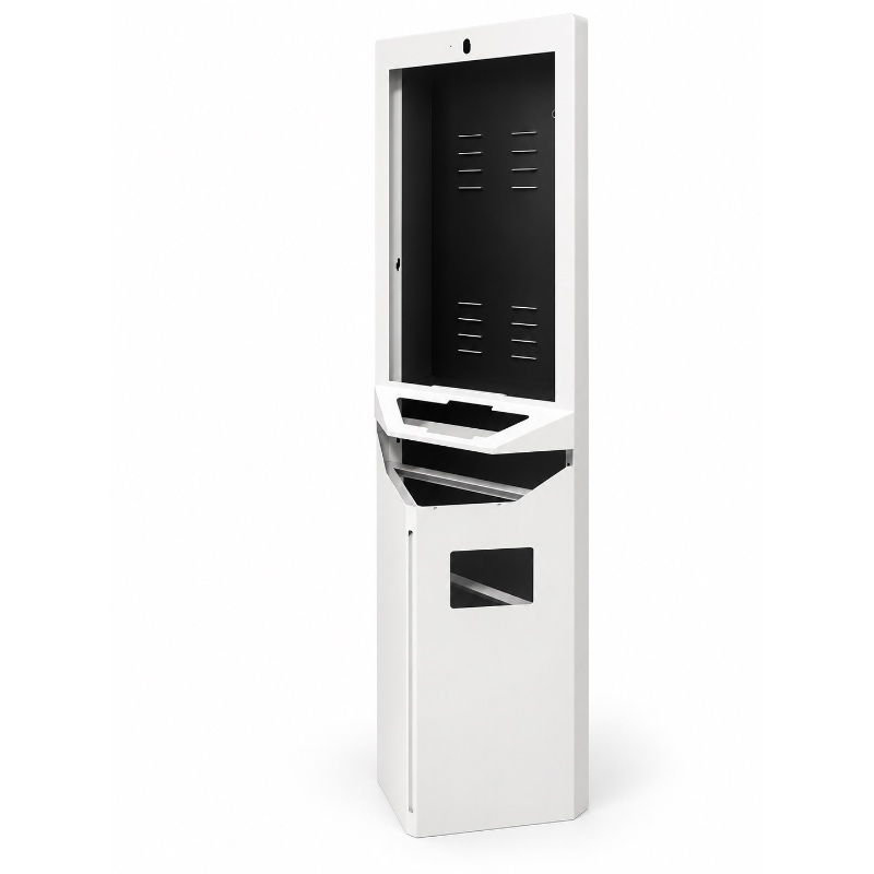 Angled White Kiosk Enclosure