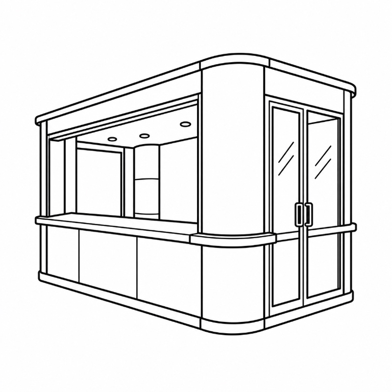 Custom Outdoor Service Booth Enclosure Frame & Booth Structure