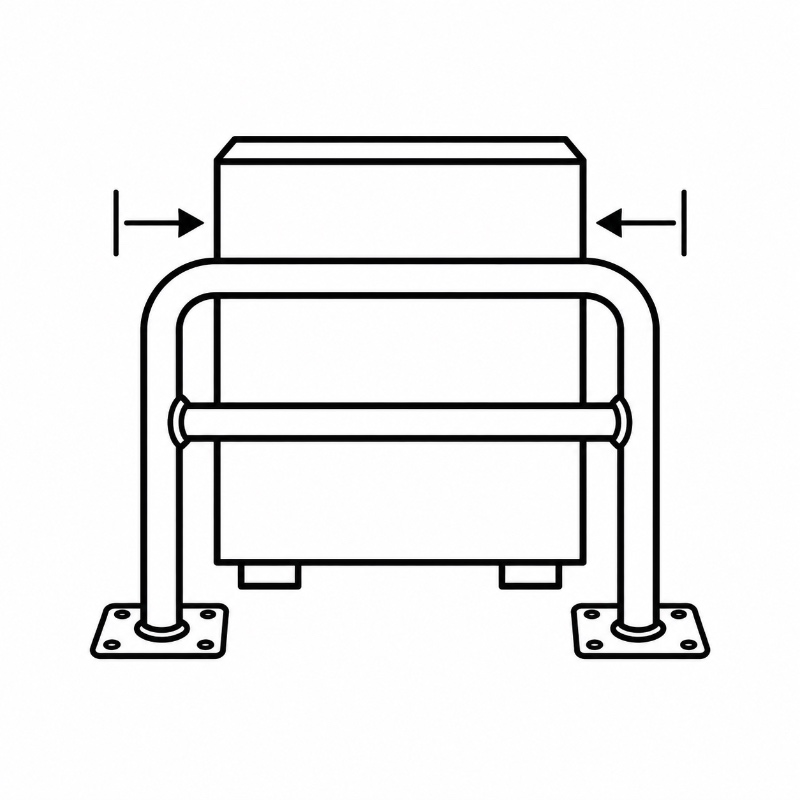 U-Shaped Supermarket Safety Barrier Structural Rigidity
