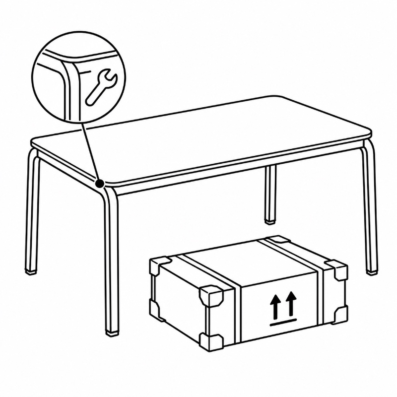 Steel Outdoor Table Assembly & Shipping