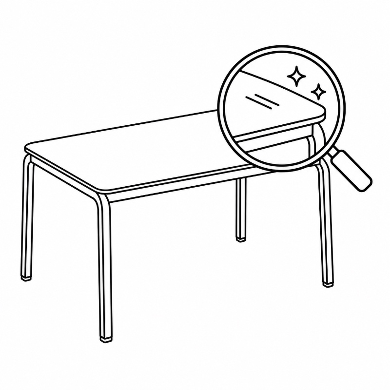 Steel Outdoor Table Visible Surface Quality