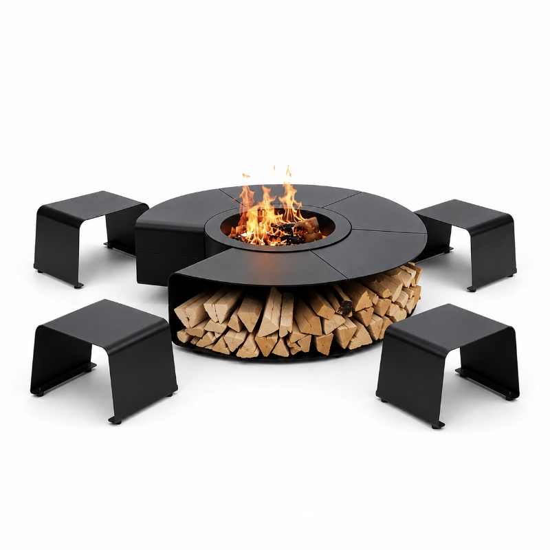 commercial fire pit setting