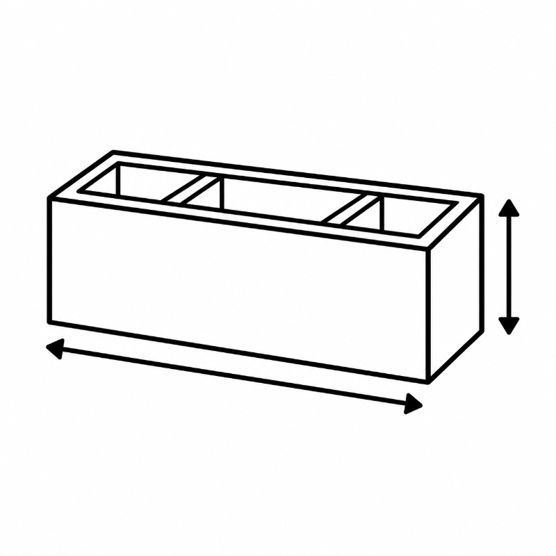 Corten Steel Rectangular Planter Box Size & Structural Stability