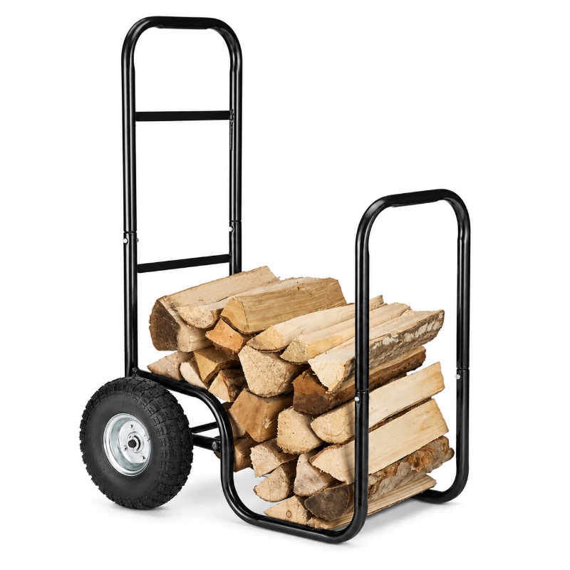 Custom Metal Firewood Cart Custom Metal Firewood Cart